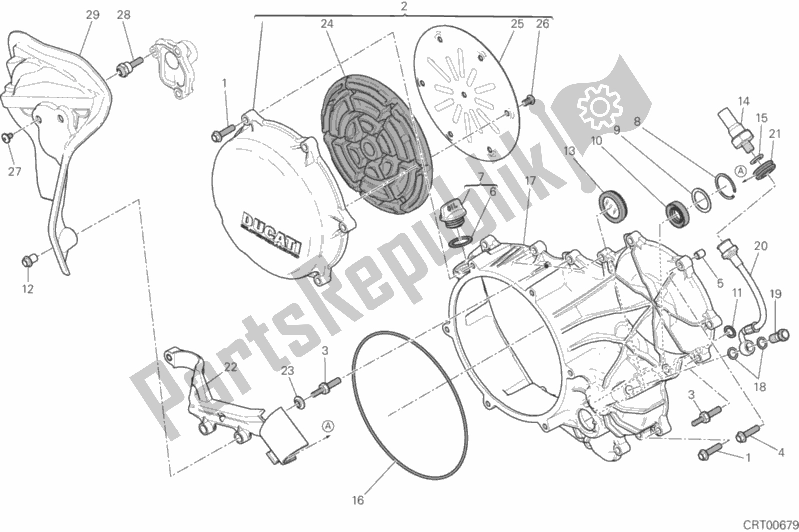 Todas as partes de Embreagem - Tampa Do Cárter Do Lado do Ducati Superbike 1299S ABS 2015